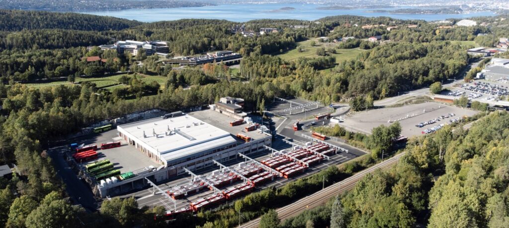Rosenholm elektriske bussdepot i Oslo